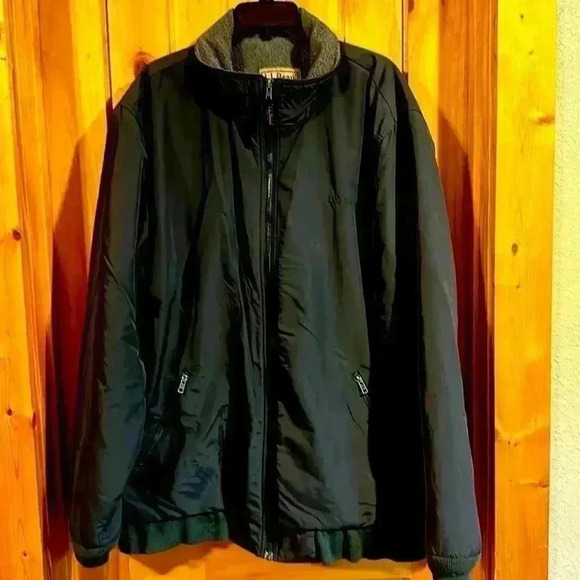 LL Bean Men's Coat Vintage OHK 19 Lined Dark Green Fall Winter Full Zip Jacket - Picture 1 of 6